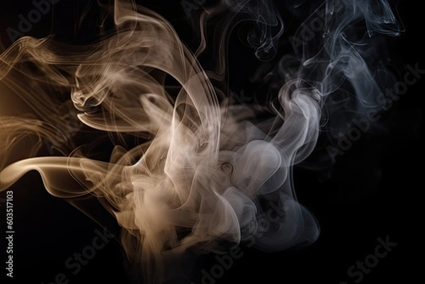 Obraz Abstract smoke background. Ai generative.