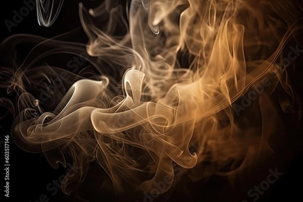 Fototapeta Abstract smoke background. Ai generative.