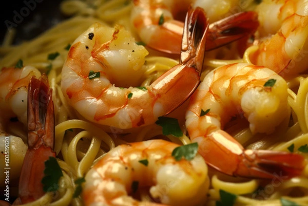 Obraz shrimp scampi meal