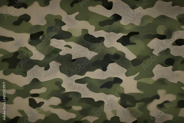 Fototapeta Beautiful texture of military camouflage. Generative AI