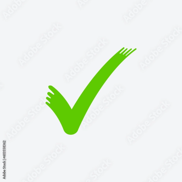 Fototapeta Tick or check mark icon symbol