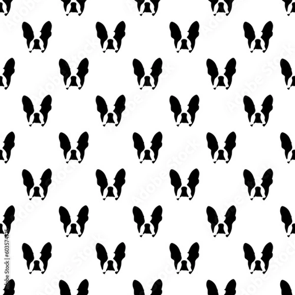 Obraz French bulldog seamless vector pattern