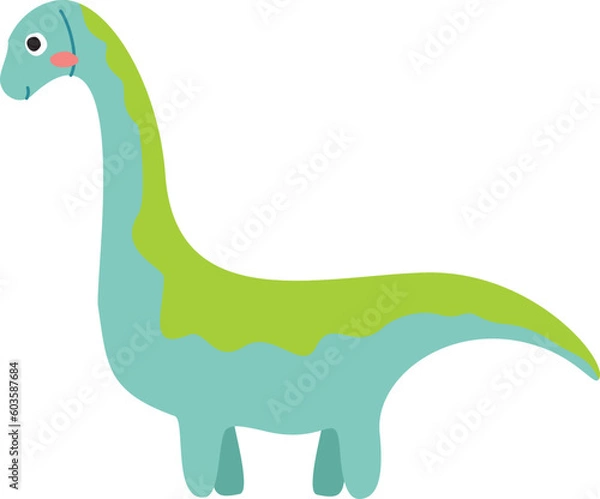 Obraz Cute Green Diplodocus