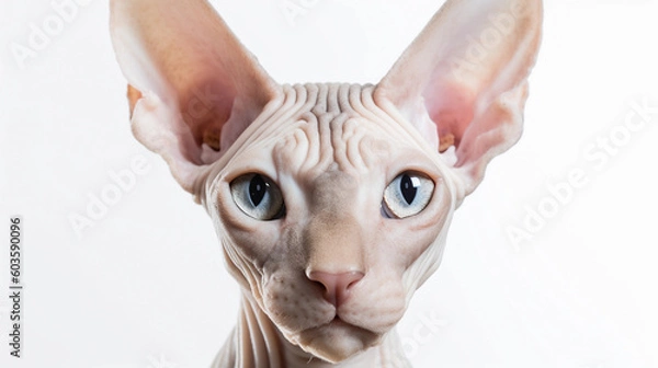 Obraz beautiful and cute sphinx cat, generated AI
