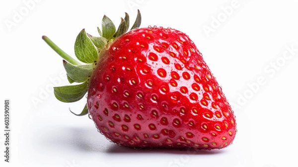 Obraz strawberry isolated on white background, generated AI