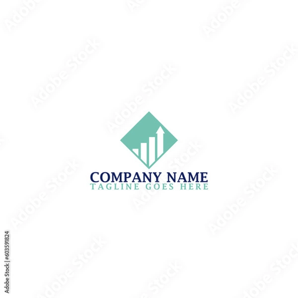 Fototapeta Financial Logo Design Template isolated on white background