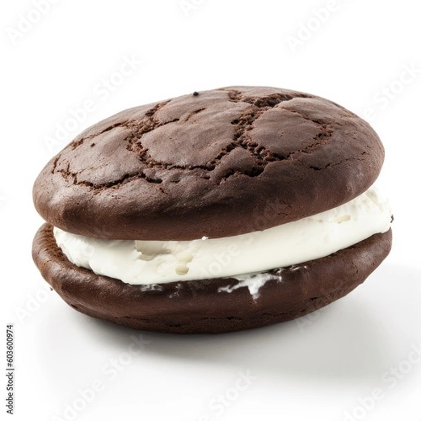 Fototapeta Whoopie Pie Isolated on White. Generative AI