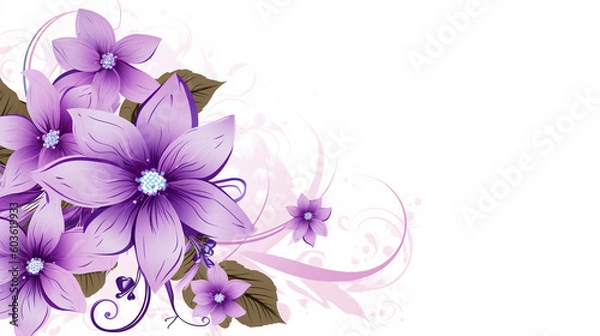 Fototapeta beautiful abstract flower background with copy space
