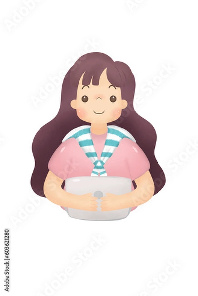 Obraz women with workspace