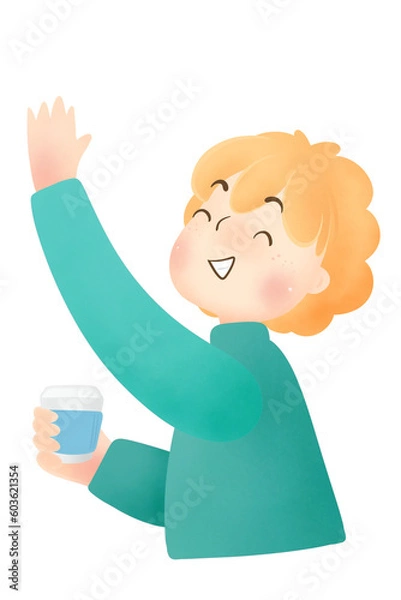 Obraz Man with workspace