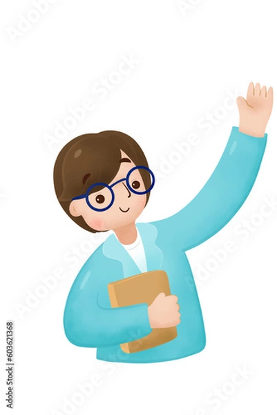 Obraz Man with workspace