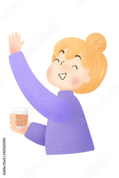 Obraz women with workspace 