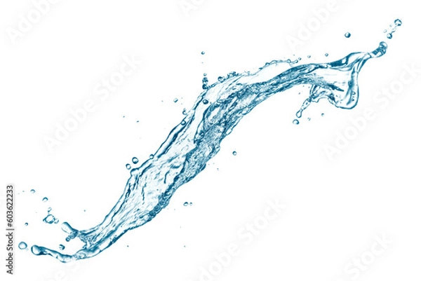 Fototapeta Flowing water splash isolated