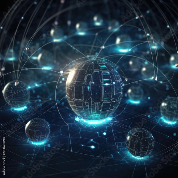 Fototapeta A compelling digital security concept 