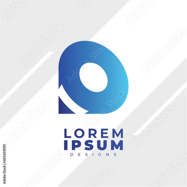 Obraz Gradien design logo modern simple  template 