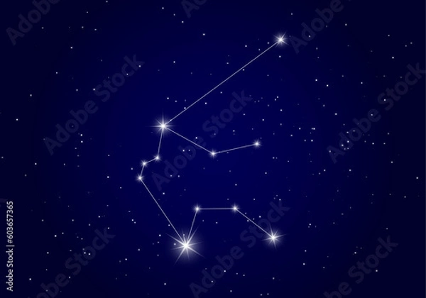 Fototapeta Aquarius constellation background 