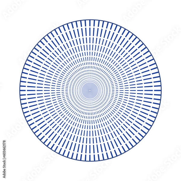 Fototapeta Porcelain plate with traditional blue on white design in Asian style. design pattern for background, plate, dish, bowl, lid, tray, salver, vector illustration art embroidery. rectangle circle plate