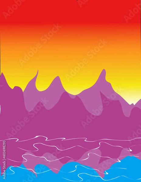 Obraz landscape with mountains ai