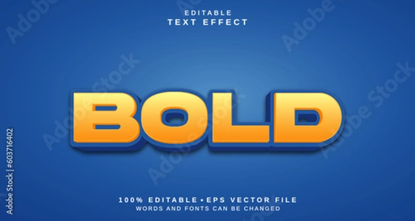 Fototapeta Editable text style effect - Bold text style theme.