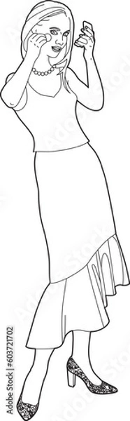 Obraz Drawing of a feminine woman