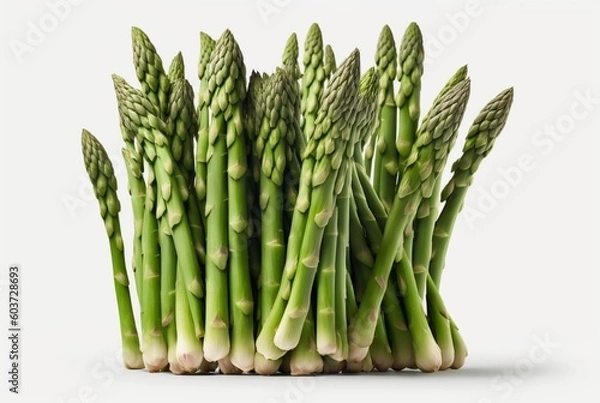 Obraz Asparagus isolated on white background. generative ai