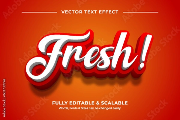Fototapeta Editable cartoon 3d comic text effect font style