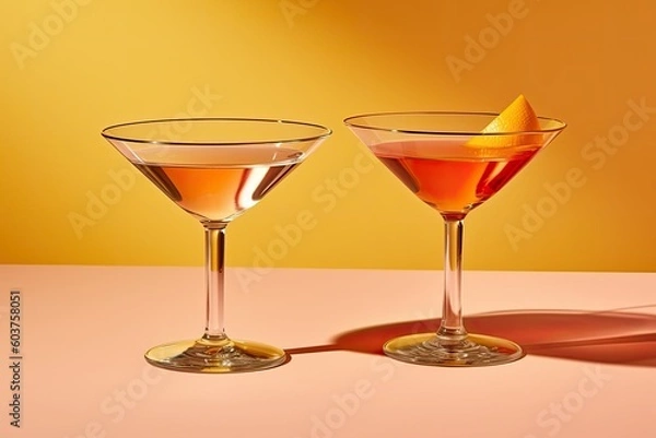 Fototapeta Martinis on Table. Generative AI