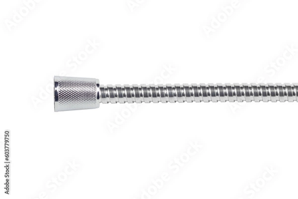 Obraz corrugated shower hose isolated from background