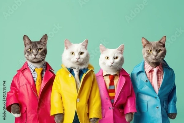 Fototapeta cat and kitten