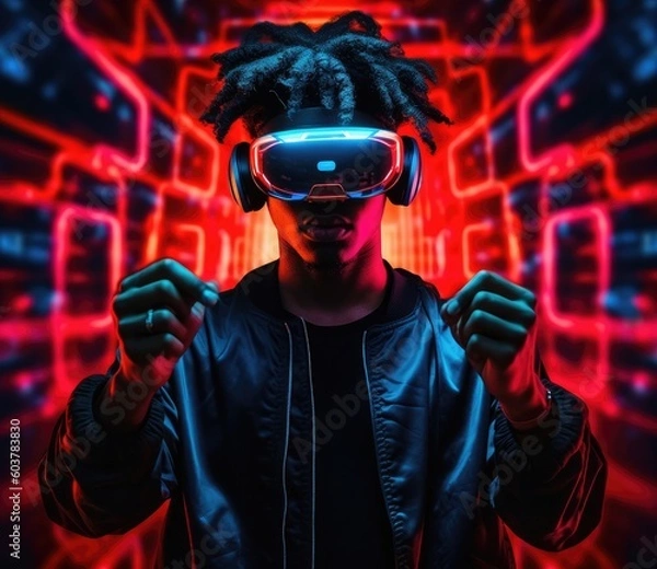 Fototapeta dj with headphones