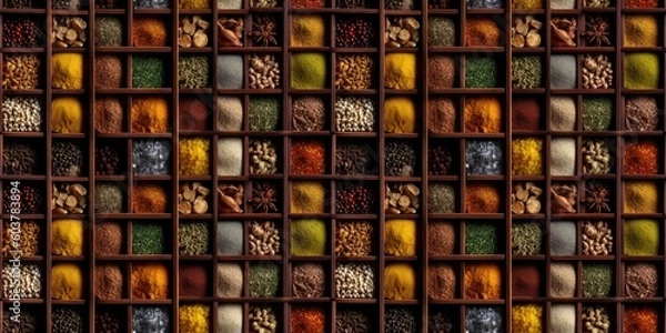 Fototapeta spices seamless background