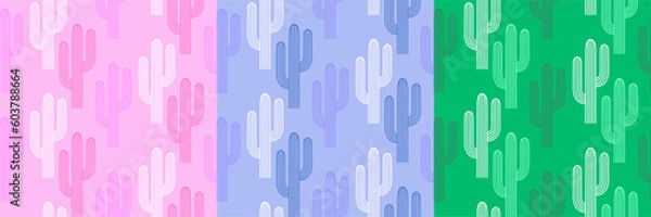 Fototapeta Tree variation vector seamless pattern, with mushrooms