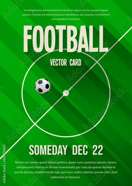Fototapeta Football, soccer vector template