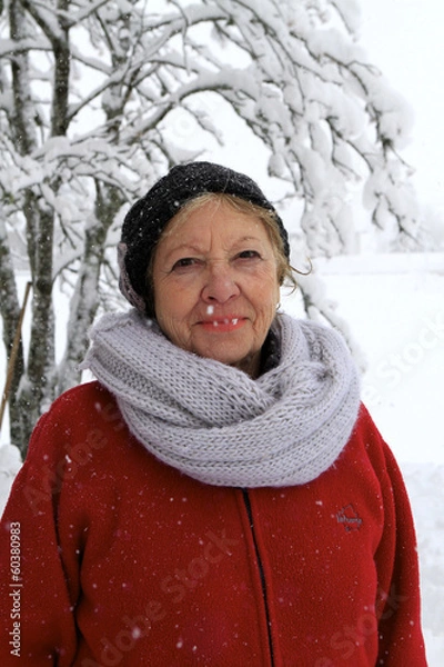 Obraz retraitée à la neige