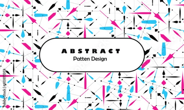 Fototapeta Abstract pattern minimal covers design. Colorful geometric background, vector illustration.