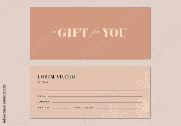 Obraz Minimalist Boho Gift Card 