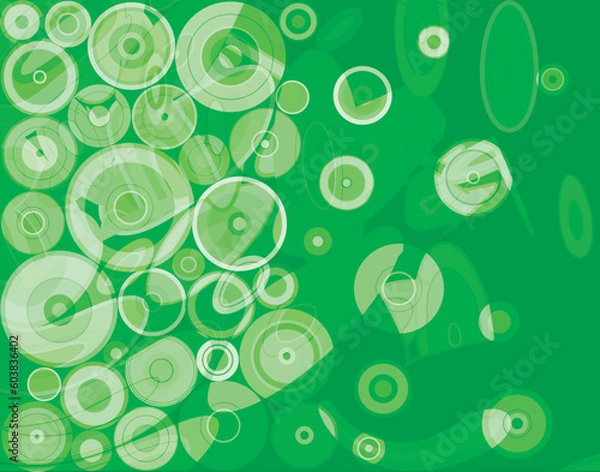 Fototapeta Editable abstract vector background of green circles