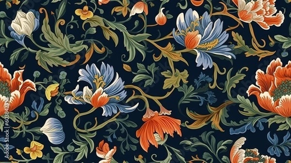 Obraz Intricate oriental flower pattern