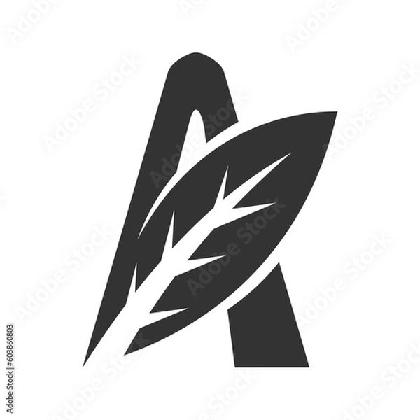 Obraz leaf logo template. Icon Illustration Brand Identity. Isolated and flat illustration. Vector graphic