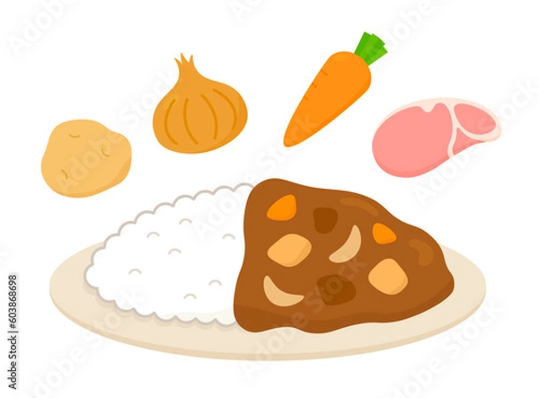 Obraz カレーライス　具材