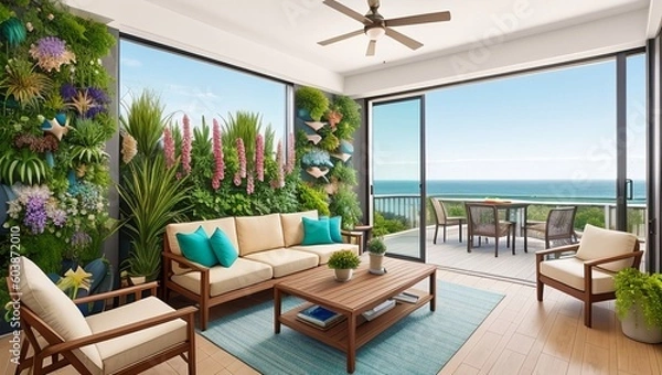 Obraz Terrace, generative AI