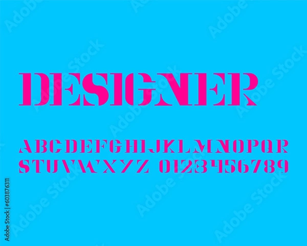 Obraz designer font set in vector format