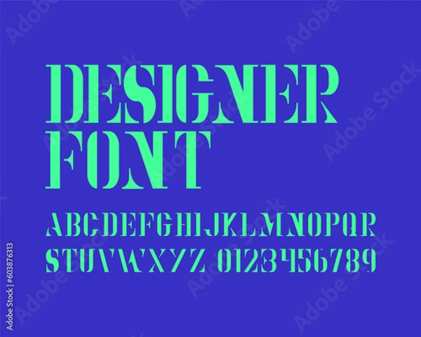 Obraz Creative Designer font set in vector format