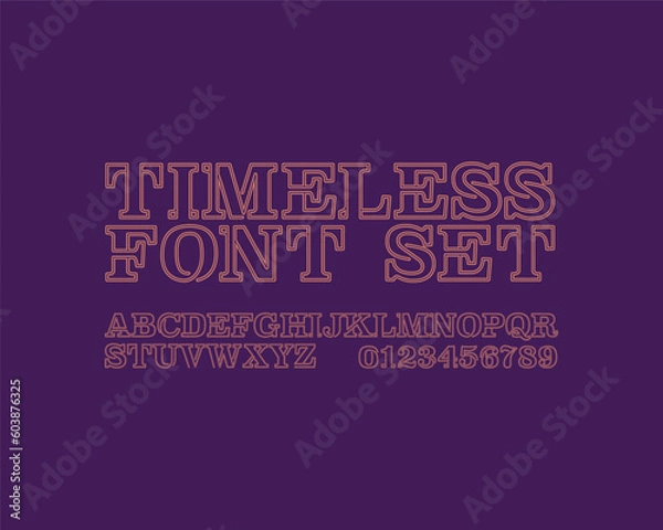 Obraz Creative Designer font set in vector format