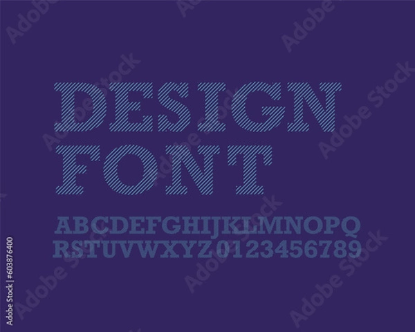 Obraz Creative Designer font set in vector format