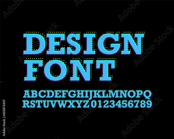 Obraz Layer Designer Font Set in vector format