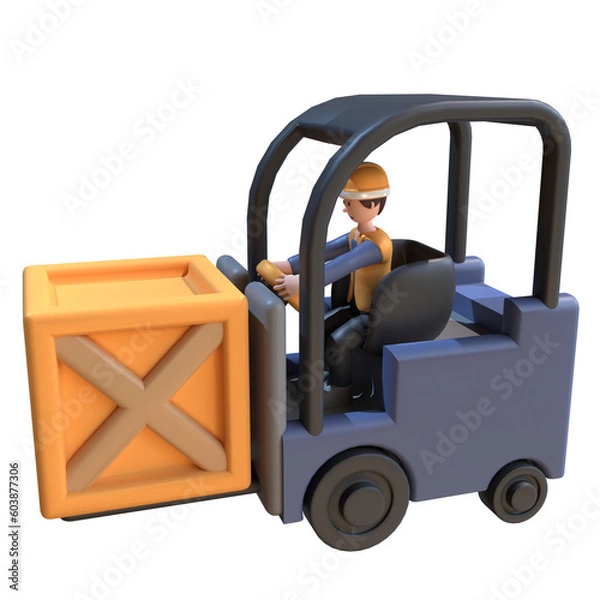 Fototapeta 3D Character industrial workers
