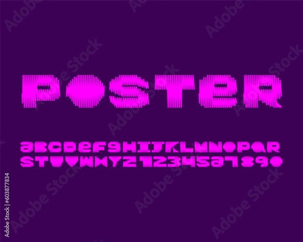 Obraz Bold motion blur font design set - regular version