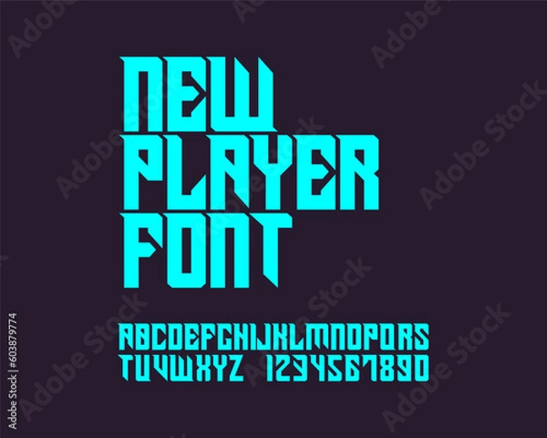 Obraz A futuristic transformer font set design