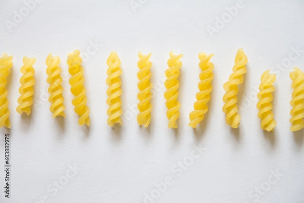 Obraz spaghetti on a white background